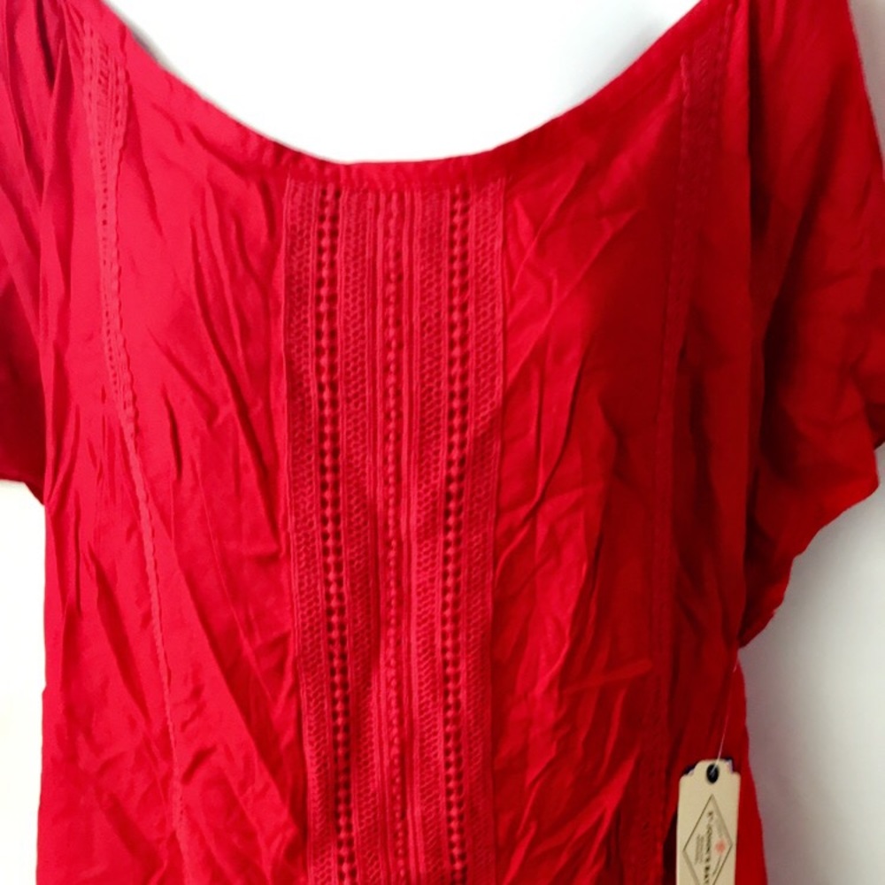 Red Frill blouse